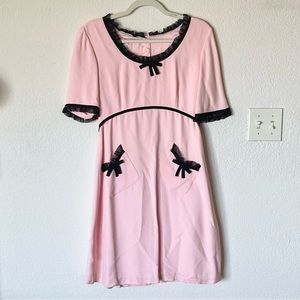 Vintage Cheap and Chic Moschino pink and black retro dress